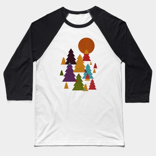 pine trees Baseball T-Shirt by teemarket